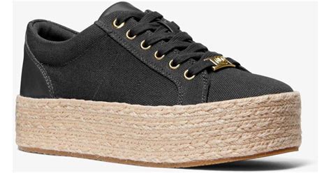 michael kors libby platform sneakers|Libby Cotton Canvas Platform Sneaker .